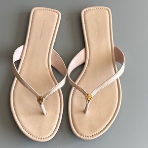 Tory Burch Beige Flip-Flop Sandals